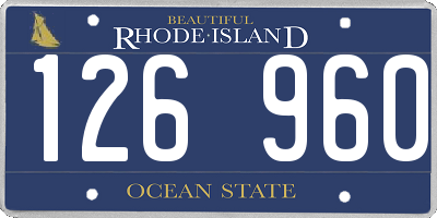 RI license plate 126960