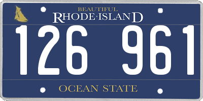 RI license plate 126961