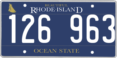 RI license plate 126963