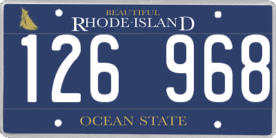RI license plate 126968