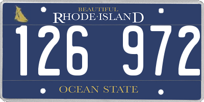 RI license plate 126972
