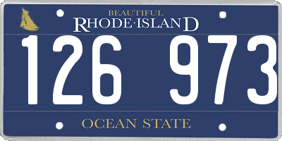 RI license plate 126973