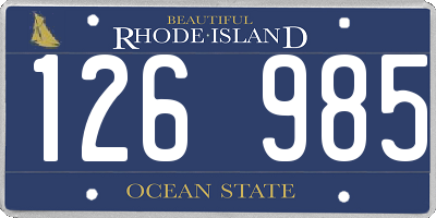 RI license plate 126985