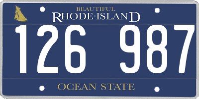 RI license plate 126987