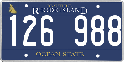 RI license plate 126988