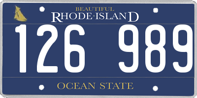 RI license plate 126989