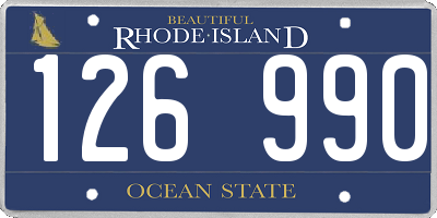 RI license plate 126990