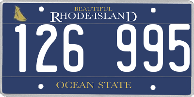 RI license plate 126995