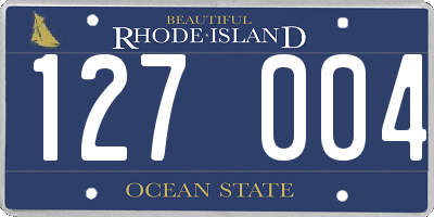 RI license plate 127004