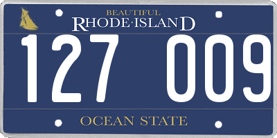 RI license plate 127009