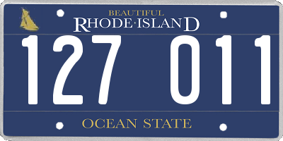 RI license plate 127011