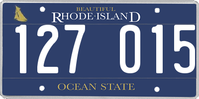 RI license plate 127015