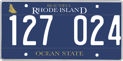 RI license plate 127024