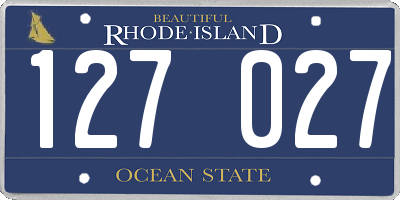 RI license plate 127027