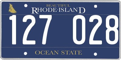 RI license plate 127028