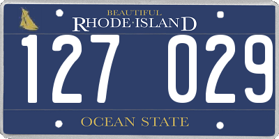 RI license plate 127029