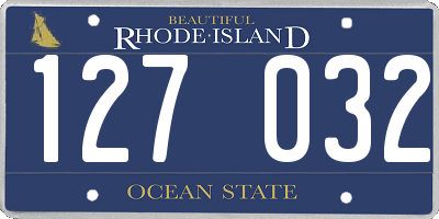 RI license plate 127032