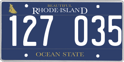 RI license plate 127035
