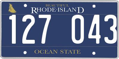 RI license plate 127043