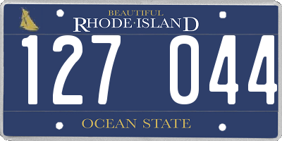 RI license plate 127044