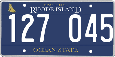 RI license plate 127045