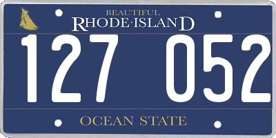 RI license plate 127052