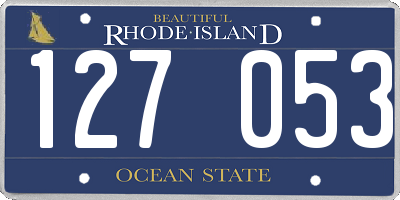RI license plate 127053
