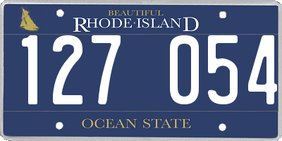 RI license plate 127054