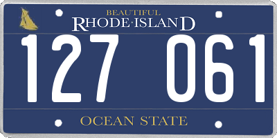 RI license plate 127061