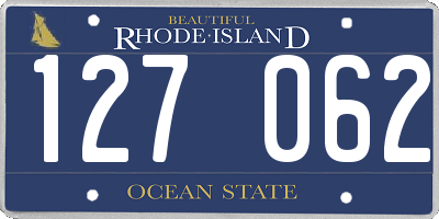 RI license plate 127062