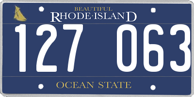 RI license plate 127063