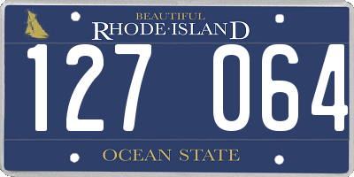 RI license plate 127064