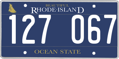 RI license plate 127067
