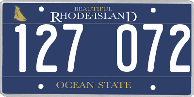 RI license plate 127072
