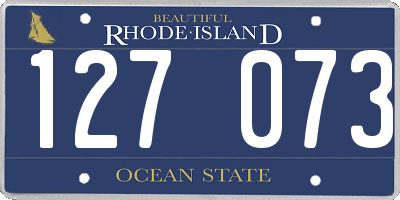 RI license plate 127073