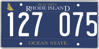 RI license plate 127075