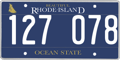 RI license plate 127078