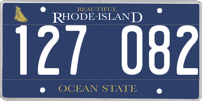 RI license plate 127082