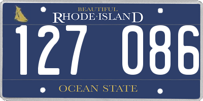 RI license plate 127086