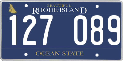 RI license plate 127089