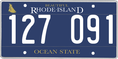 RI license plate 127091