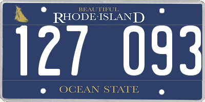 RI license plate 127093