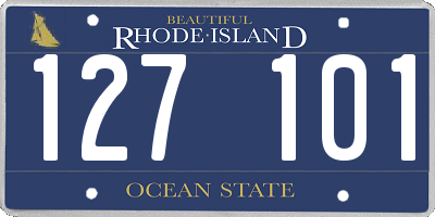 RI license plate 127101