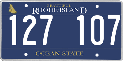 RI license plate 127107