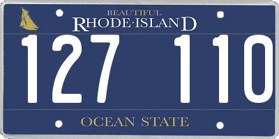 RI license plate 127110