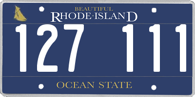 RI license plate 127111