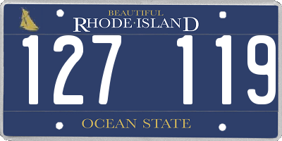 RI license plate 127119