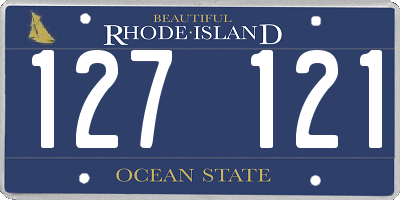 RI license plate 127121
