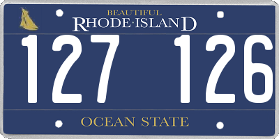 RI license plate 127126