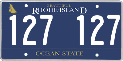 RI license plate 127127